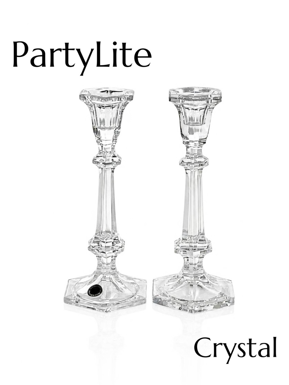Vintage Venice Partylite 8” Crystal Candle Holder